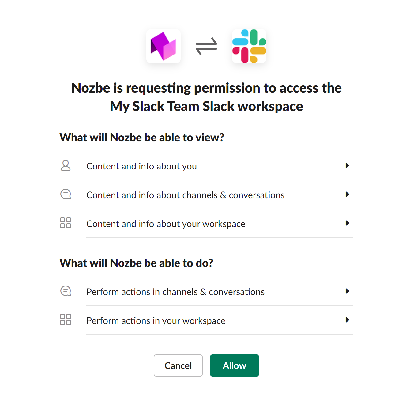 Connect with Slack