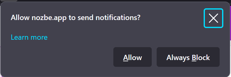 Allow notifications